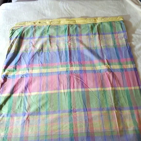 KING Plaid Duvet Cover + Pillow Shams - Cotton/poly blend - Picture 4 of 15